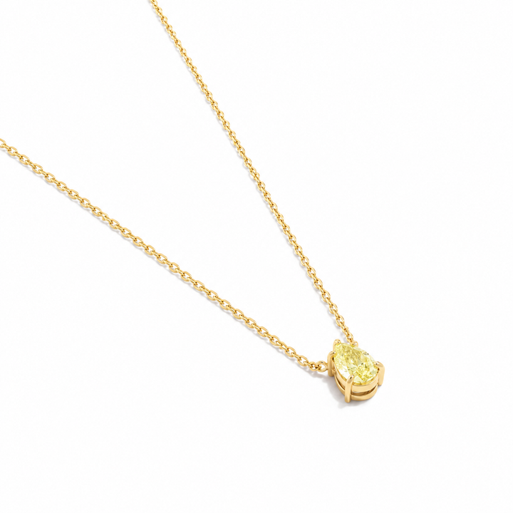 Colar Ponto de Luz Fancy Yellow Gota
