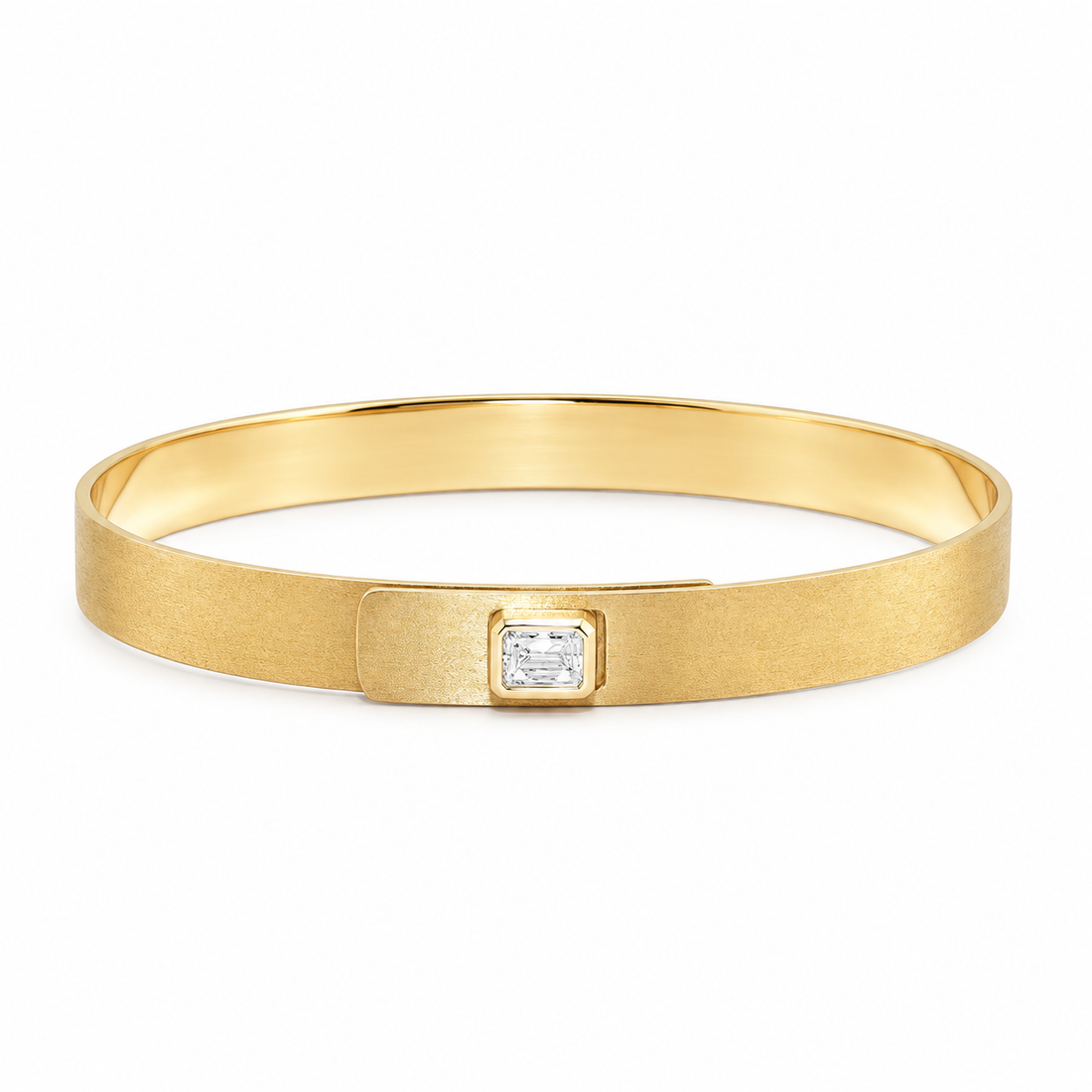 Bracelete com Diamante Baguete