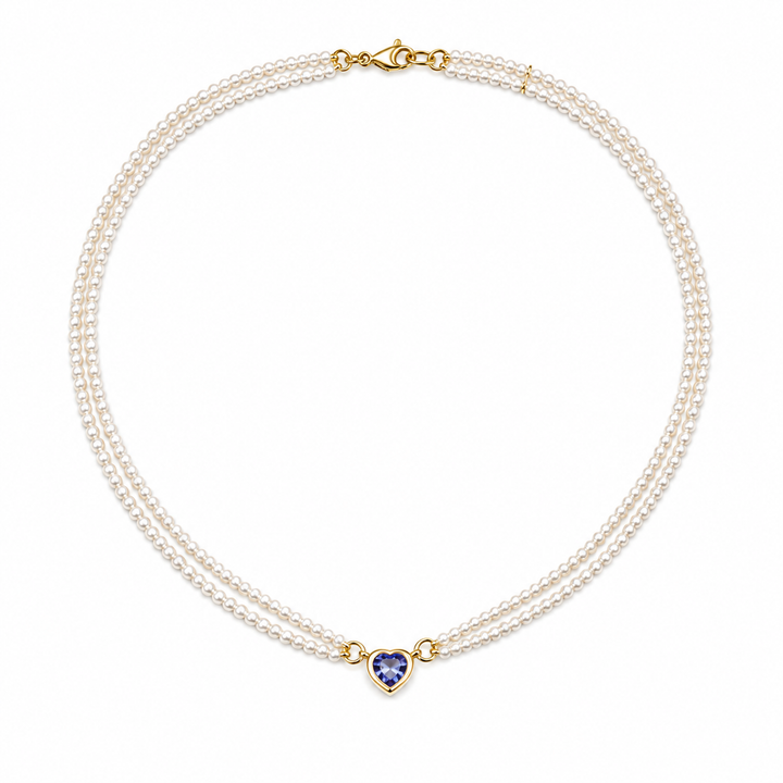 Choker Pérolas e Tanzanita
