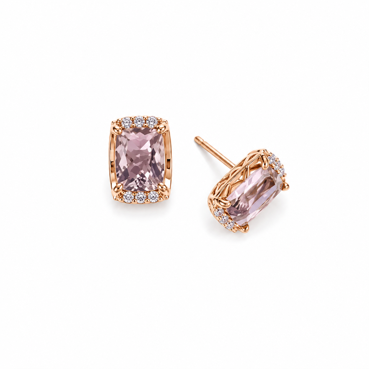 Brinco Quartzo Murion e diamantes