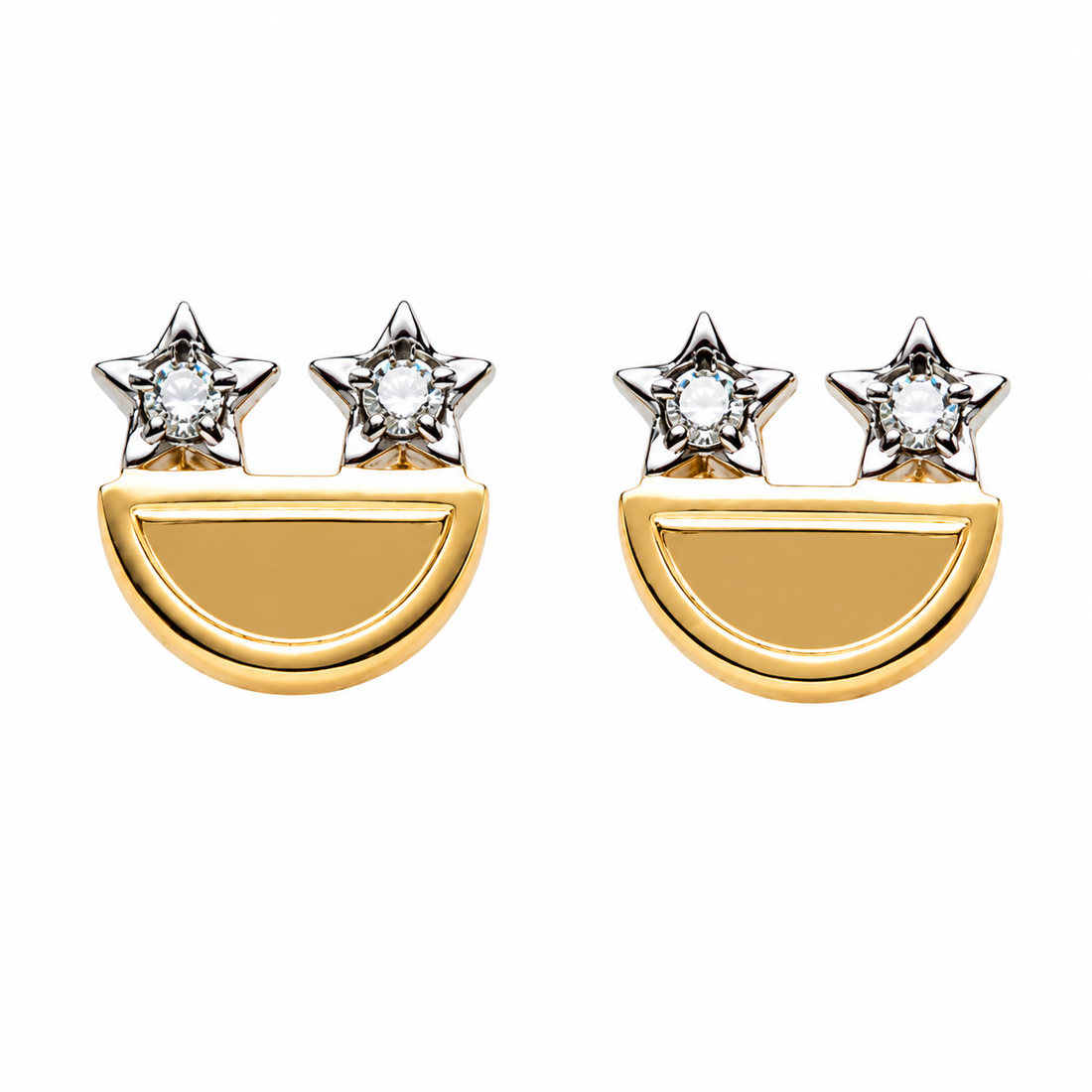 Brinco Infantil Carinha com Diamantes