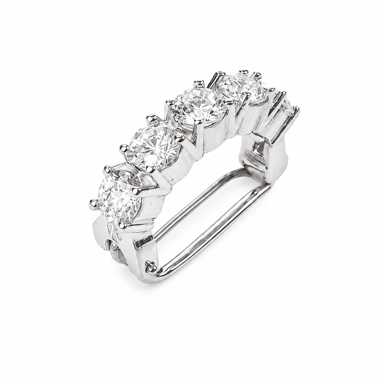 Piercing com Diamantes Brancos