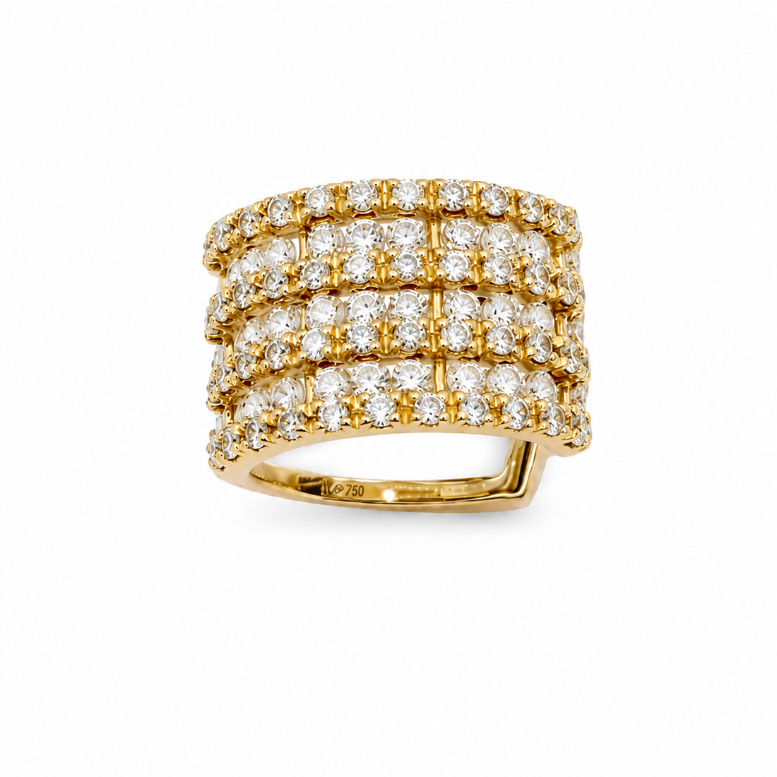 Piercing Tubular com Diamantes Brancos