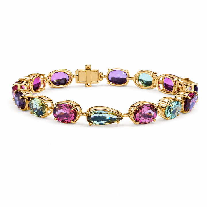 Pulseira Turmalinas Coloridas