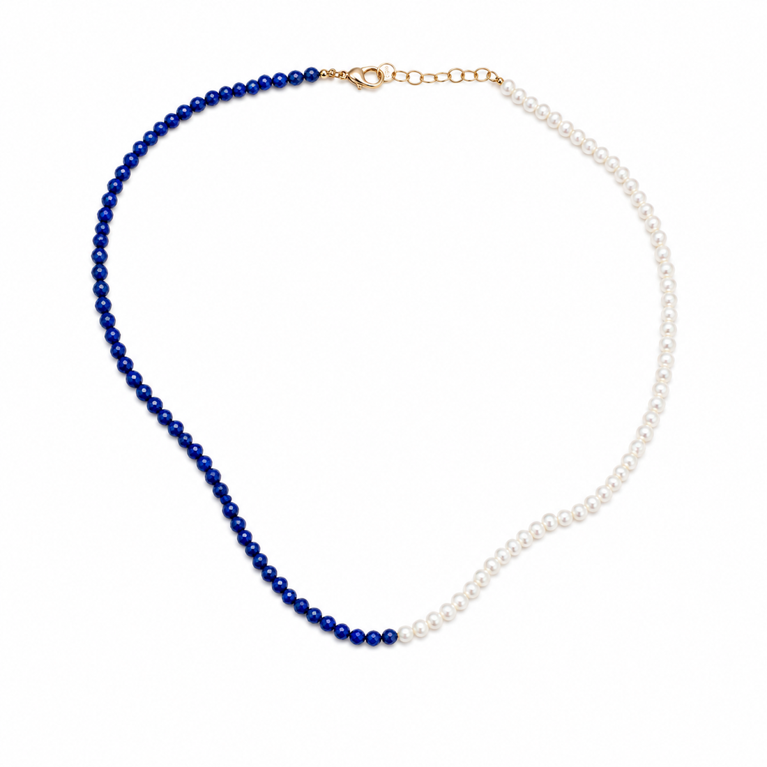 Choker Pérola e Lapis Lazuli