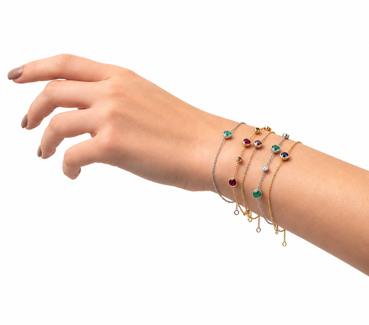 Pulseira com Rubi e Diamantes Brown