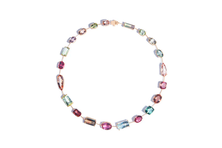 Colar Turmalinas Coloridas 110ct