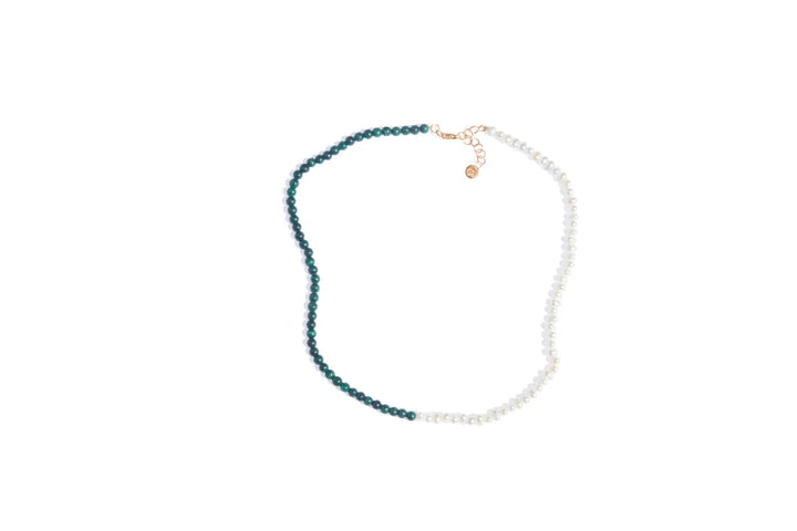 Choker Perola e Malaquita