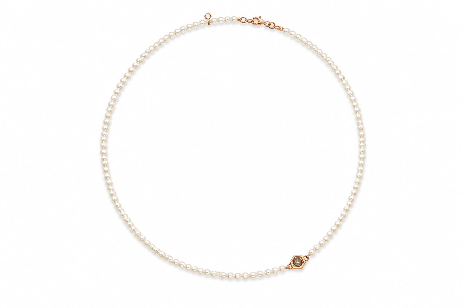 Choker Perolas Colmeia Diamante Brown 30 Pontos